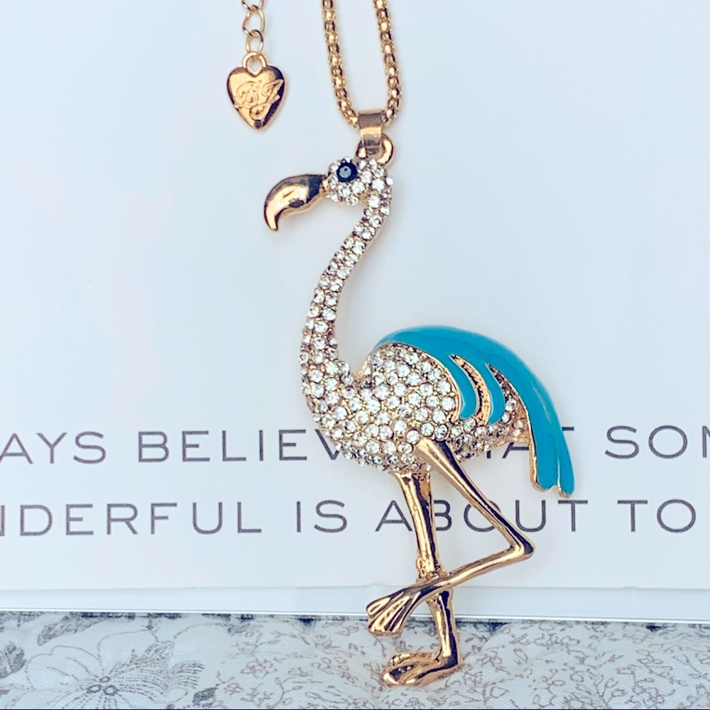💋 3/$30 💋 Betsey Johnson Style - Flamingo Pendant Necklace